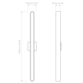 Atticus 900 2700K (1440016) in Matt Black - Technical Drawing Thumbnail