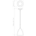 Joel Pendant 170 (1223047) in Cream - Technical Drawing Thumbnail
