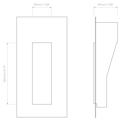 Borgo Trimless 35 LED (1212057) in Matt White - Technical Drawing Thumbnail