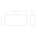 Tile 340 Phase (1493011) in Matt White - Technical Drawing Thumbnail