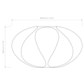 Flow 500 (5049002) in White Fibre - Technical Drawing Thumbnail