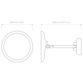 Mascali Round LED (1373028) in Matt Brushed Brass - Technical Drawing Thumbnail