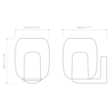 Aquina Wall (1450020) in Matt Brushed Brass - Technical Drawing Thumbnail