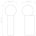 Ortona Single (1459014) in Matt Brushed Brass - Technical Drawing Thumbnail