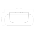 Aquina Ceiling 360 (1450018) in Matt Brushed Brass - Technical Drawing Thumbnail