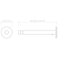 Pendant Wall Arm (6029010) in Matt Black - Technical Drawing Thumbnail