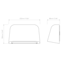 Mast Twin Coastal (1317035) in Terracotta Concrete - Technical Drawing Thumbnail