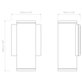 Ava 200 Coastal (1428025) in PVD Brushed Brass - Technical Drawing Thumbnail