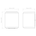 Brixham Wall Single (1513001) in Grey Concrete - Technical Drawing Thumbnail
