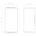 Brixham Wall Twin (1513013) in Terracotta Concrete - Technical Drawing Thumbnail