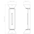 Wall Base 300 LED 0-10V (1367011) in Matt White - Technical Drawing Thumbnail