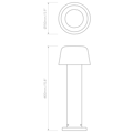 Nomad Bollard 400 (1484012) in Textured Black - Technical Drawing Thumbnail