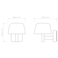 Nomad Lantern (1484016) in Textured Black - Technical Drawing Thumbnail