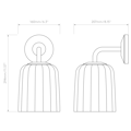 Veo Lantern (1455010) in Bronze - Technical Drawing Thumbnail