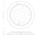Ceiling Base 410 LED (1462020) in Matt White - Technical Drawing Thumbnail