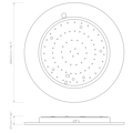 Ceiling Base 460 LED (1462019) in Matt White - Technical Drawing Thumbnail