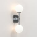Tacoma Twin (1429011) in Polished Chrome with Tacoma Ribbed Glass (5036004) in White (Opal) - Thumbnail