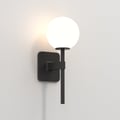 Tacoma Single (1429013) in Matt Black with Tacoma Glass (5036001) in White (Opal) - Thumbnail
