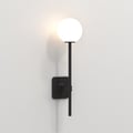 Tacoma Single Grande (1429015) in Matt Black with Tacoma Glass (5036001) in White (Opal) - Thumbnail