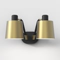 Edward Twin (1441008) in Matt Black / Matt Gold - Product Thumbnail 2