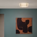 Elba Round 450 (5042001) in White Fabric - Insitu Thumbnail 1