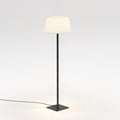 Beaumont Floor (1480028) in Matt Black with French Drum 440 Shade (2 Pack) (5047006) in White Fabric - Thumbnail