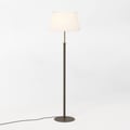 Club Floor (1483006) in Bronze / Natural Brass with French Drum 440 Shade (2 Pack) (5047006) in White Fabric - Thumbnail