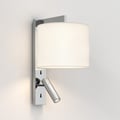 Ravello LED Reader (1222028) in Polished Chrome with Ravello 200 (5016020) in White Fabric - Thumbnail
