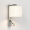 Ravello LED Reader (1222029) in Matt Nickel with Ravello 200 (5016020) in White Fabric - Thumbnail