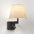 Beaumont Reader (1480038) in Matt Black with French Drum 220 Shade (2 Pack) (5047001) in Putty Fabric - Thumbnail