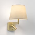 Beaumont Reader (1480039) in Matt Gold with French Drum 220 Shade (2 Pack) (5047001) in Putty Fabric - Thumbnail