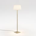 Beaumont Floor (1480029) in Matt Gold with French Drum 440 Shade (2 Pack) (5047006) in White Fabric - Thumbnail