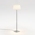 Beaumont Floor (1480030) in Matt Nickel with French Drum 440 Shade (2 Pack) (5047006) in White Fabric - Thumbnail