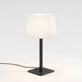 Beaumont Table (1480023) in Matt Black with French Drum 330 Shade (2 Pack) (5047004) in White Fabric - Thumbnail