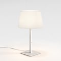 Beaumont Table (1480026) in Matt White with French Drum 330 Shade (2 Pack) (5047004) in White Fabric - Thumbnail