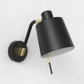 Edward Wall Switched (1441014) in Matt Black / Matt Gold with Tapered Drum 155 (5013024) in Matt Black - Thumbnail