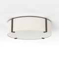 Ceiling Base 410 (1462006) in Matt White with Elba Round 450 (5042001) in White Fabric - Thumbnail