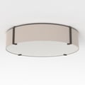 Ceiling Base 460 (1462007) in Matt White with Elba Round 600 (5042004) in Putty Fabric - Thumbnail