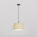 Tapered Round 400 Pleated Pendant (4005109) in Matt Black - Product Thumbnail 1
