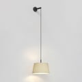 Tapered Round 400 Pleated Pendant (4005788) in Matt Black - Product Thumbnail 1
