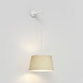 Tapered Round 400 Pleated Pendant (4005854) in Matt White - Product Thumbnail 1