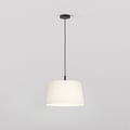 Tapered Round 400 Pleated Pendant (4005108) in Matt Black - Product Thumbnail 1