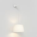 Tapered Round 400 Pleated Pendant (4005853) in Matt White - Product Thumbnail 1