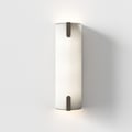 Elba + Wall Base 300 LED Phase (1367007) in Matt White with Elba Wall 400 Shade (5042014) in White Fabric - Thumbnail