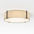Ceiling Base 410 LED (1462020) in Matt White with Elba Round 450 Shade (5042002) in Putty Fabric - Thumbnail