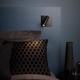 Enna Square Switched LED (1058049) in Matt Black - Insitu