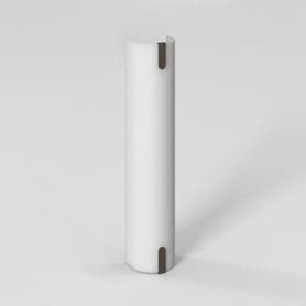 Elba Wall 600 Shade (5042016) in White Fabric