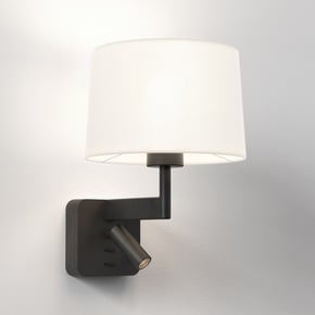 Beaumont Reader (1480038) in Matt Black with Tapered Round 215 (5006001) in White Fabric