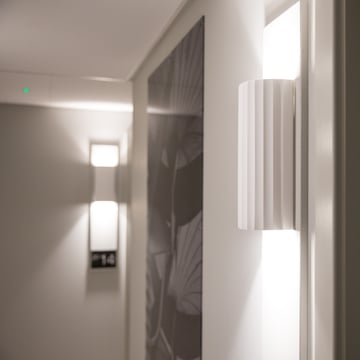 Astro Kymi plaster wall lights - Buccleuch Street Apartments, Scotland