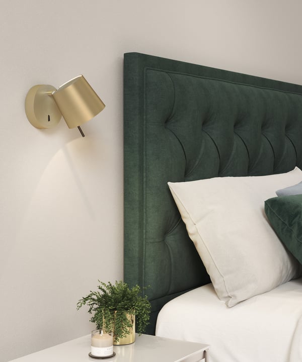 Astro Miura wall light, in Matt Gold - bedside